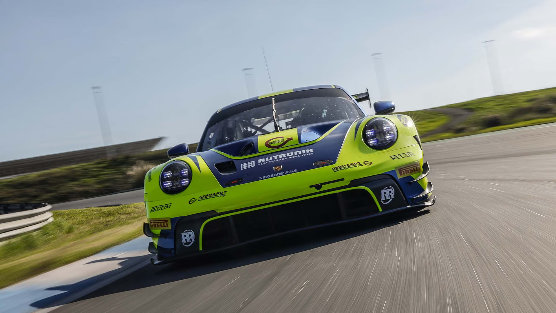 Racing car on track